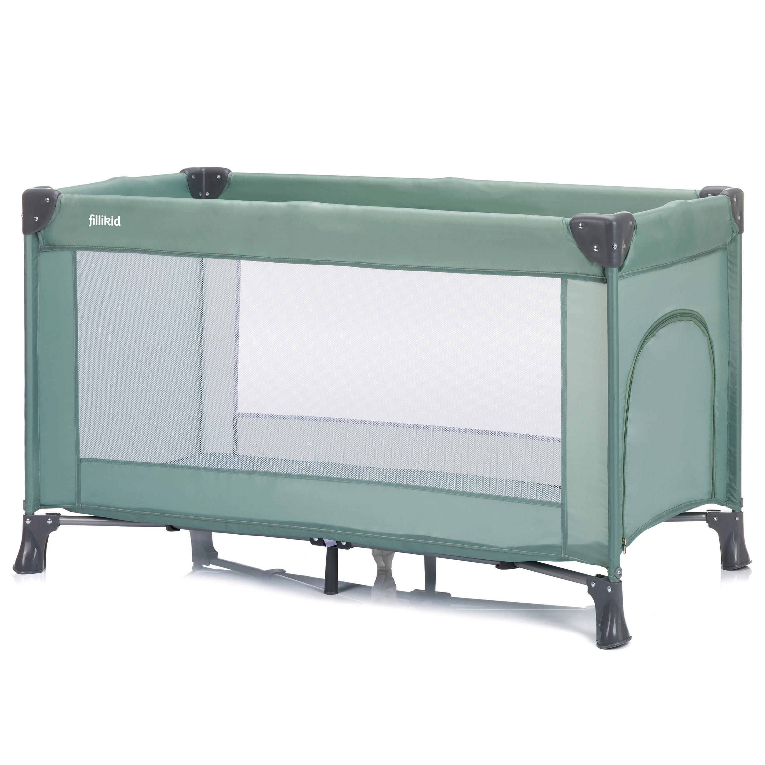 REISEBETT Türkis  - Türkis, Basics, Textil/Metall (120/60/76cm) - Fillikid