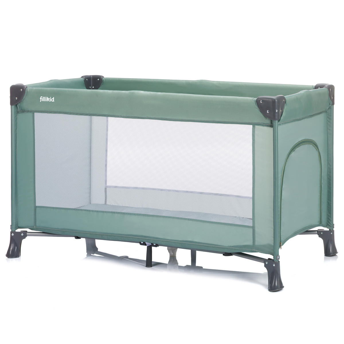 REISEBETT Türkis  - Türkis, Basics, Textil/Metall (120/60/76cm) - Fillikid