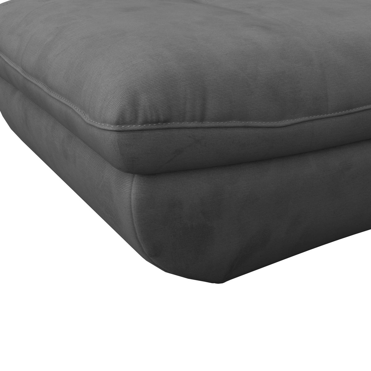 HOCKER in Textil Dunkelgrau  - Dunkelgrau/Schwarz, Modern, Kunststoff/Textil (107/75cm) - MID.YOU