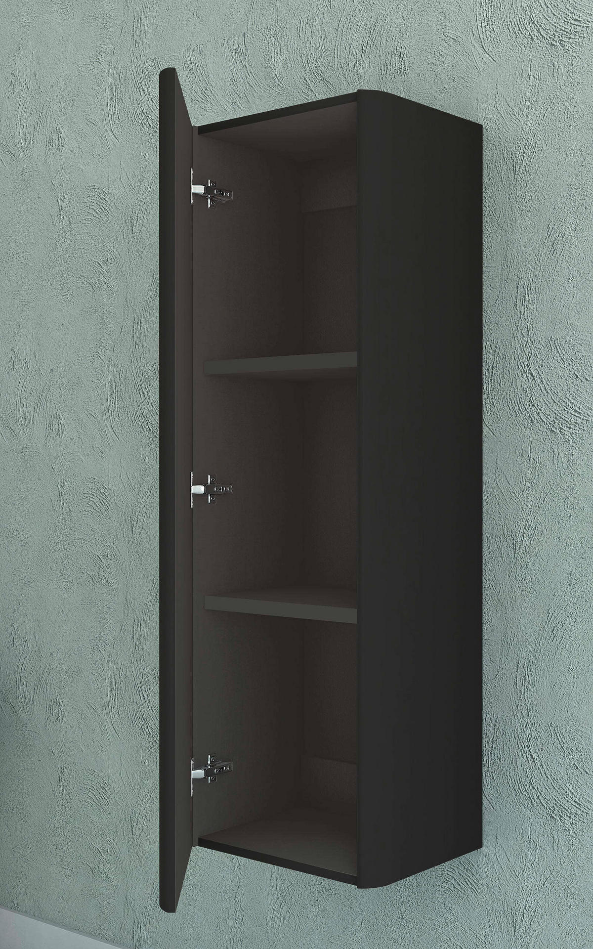 VYSOKÁ SKŘÍŇ, černá, 43/130/35 cm - černá, Basics, kompozitní dřevo (43/130/35cm) - Welnova