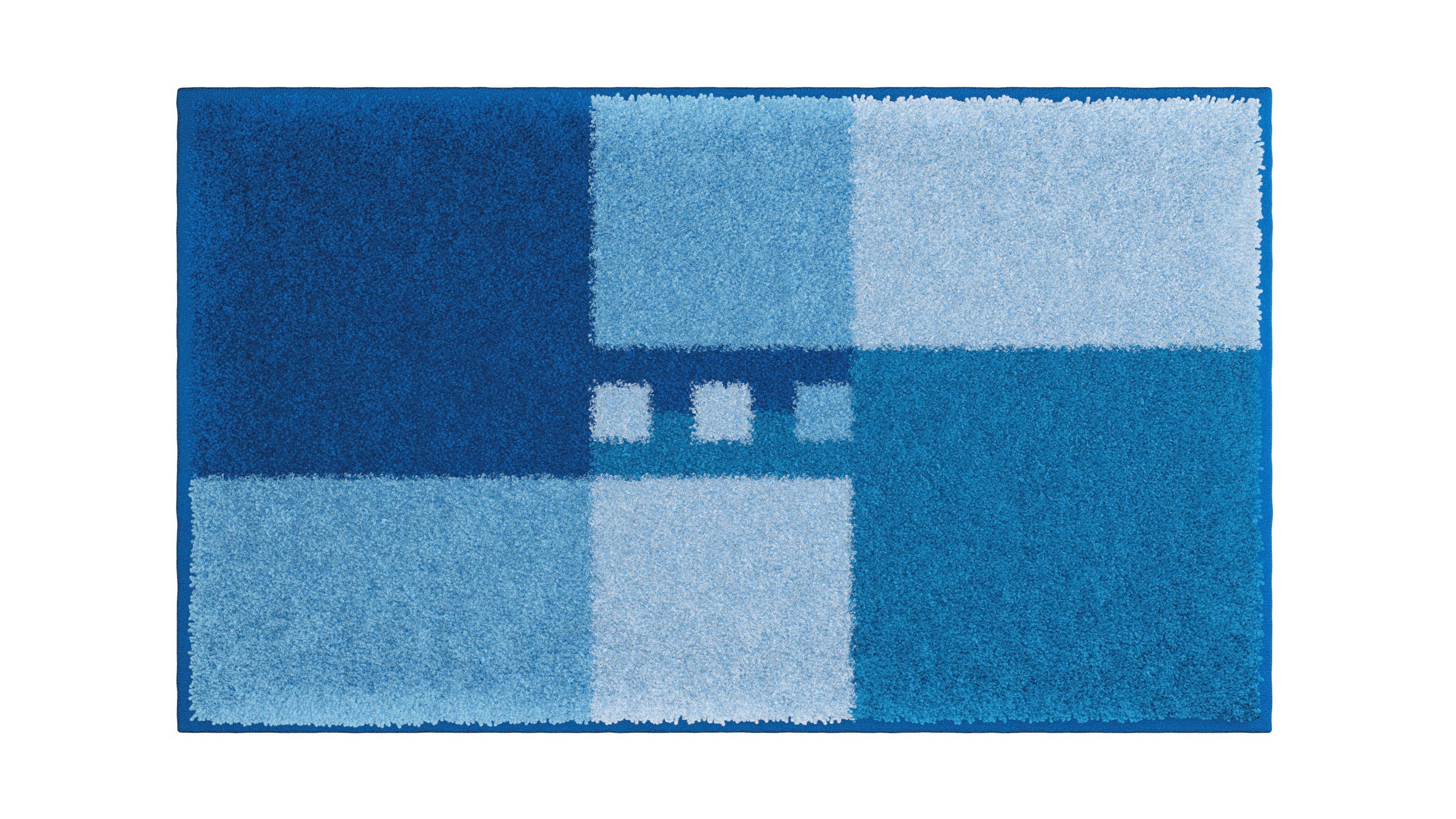 BADTEPPICH MERKUR Blau 65/115 cm  - Blau, Basics, Kunststoff/Textil (65/115cm) - Grund