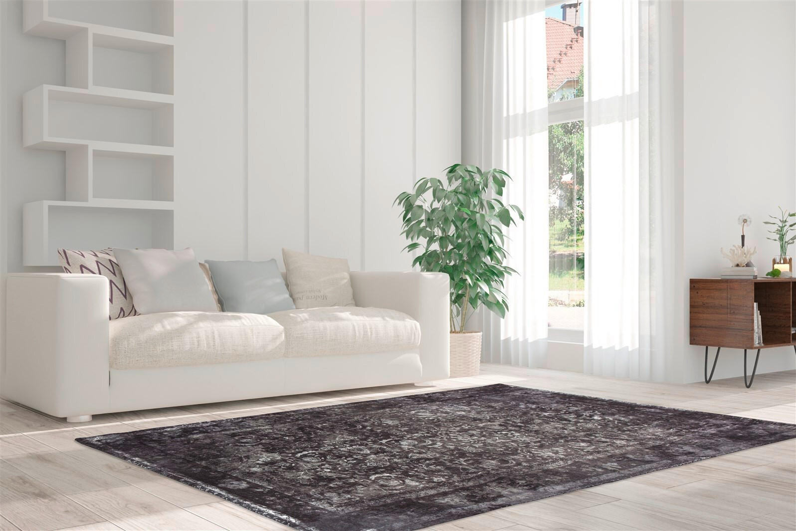 FLACHWEBETEPPICH 200/290 cm Vintage 8400 Grau Grau  - Grau, KONVENTIONELL, Textil (200/290cm)