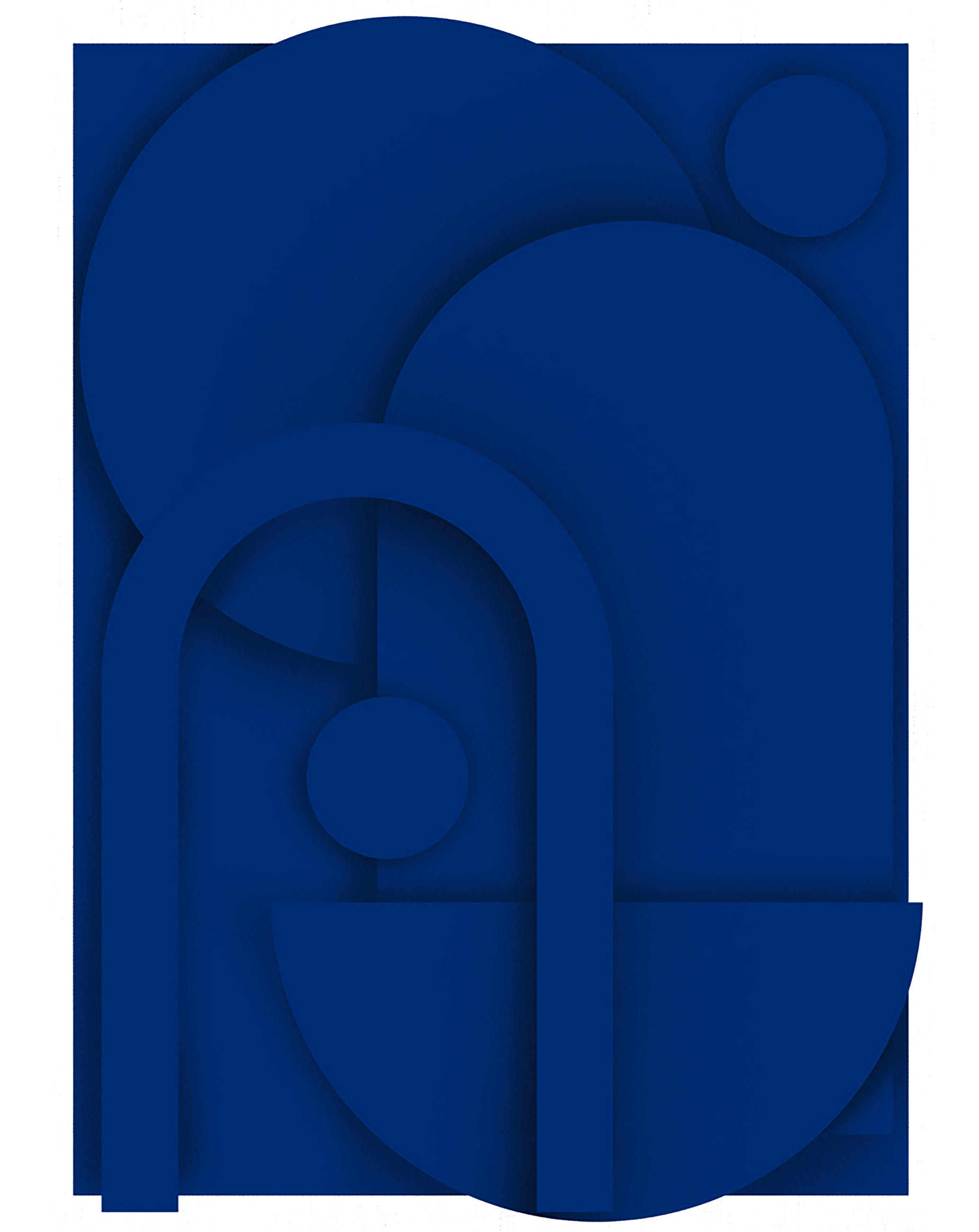 BILD Abstraktes 50/70 cm  - Blau, Trend, Holz/Kunststoff (50/70cm) - Monee