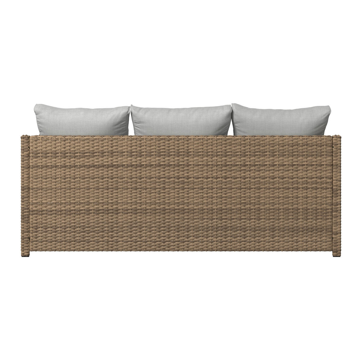 GARTENSET 3-teilig Webstoff Carbonstahl 3-teilig  - Beigebraun/Grau, Design, Kunststoff/Textil - Ambia Garden