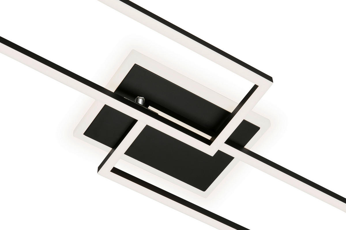 LED PLAFONJERA  - crna, Dizajnerski, metal/plastika (110/24,8/8cm)