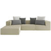 LOUNGESOFA  - Taupe/Multicolor, Design, Textil (220/330cm) - Livetastic