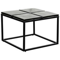SOFFBORD i glas 58/58/43,5 cm  - svart, Design, metall/glas (58/58/43,5cm) - MID.YOU