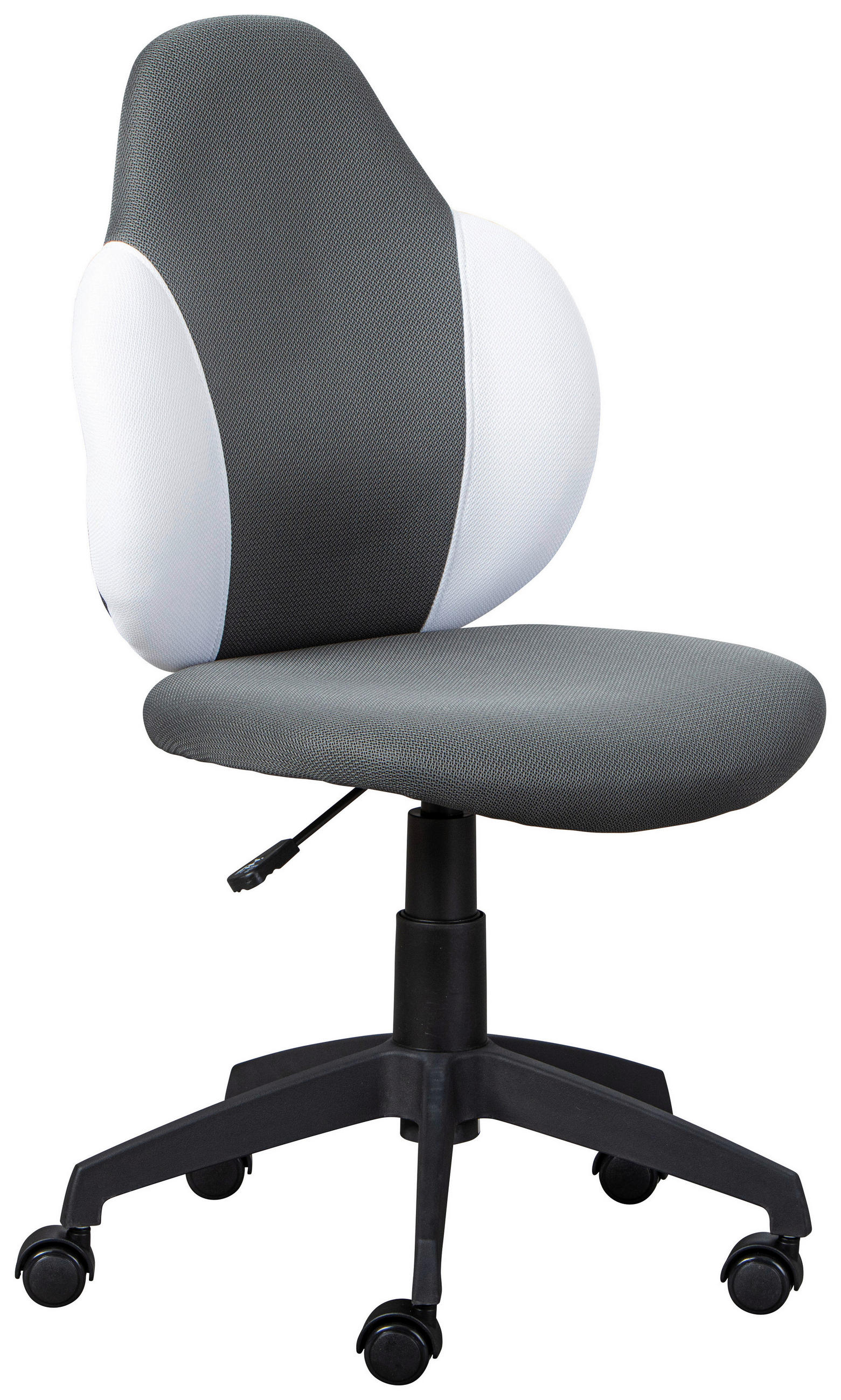 JUGENDDREHSTUHL Netz Weiß, Dunkelgrau  - Dunkelgrau/Schwarz, Basics, Kunststoff (52/94(103)/56cm) - MID.YOU