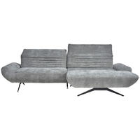 ROHOVÁ SEDAČKA, textil, šedá - šedá/černá, Design, kov/textil (280/170-195cm) - Dieter Knoll