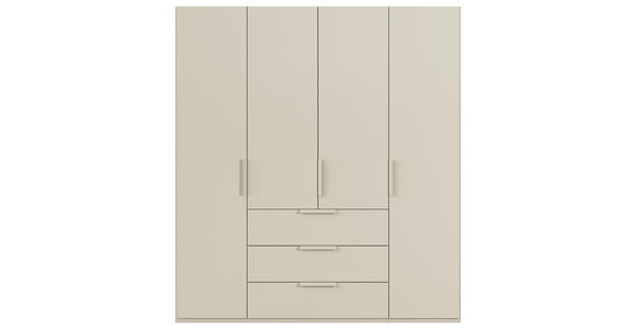 DREHTÜRENSCHRANK 201/223/61 cm,  in Champagner, 4-türig  - Champagner, Basics, Holzwerkstoff/Metall (201/223/61cm) - Novel