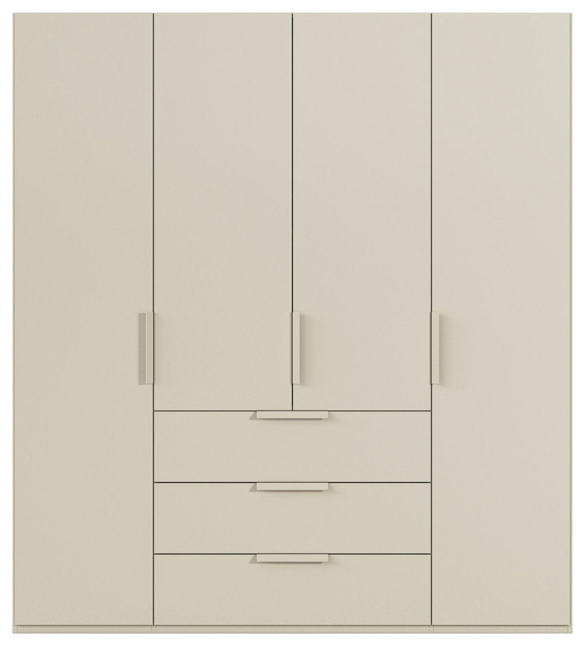 DREHTÜRENSCHRANK 201/223/61 cm,  in Champagner, 4-türig  - Champagner, Basics, Holzwerkstoff/Metall (201/223/61cm) - Novel