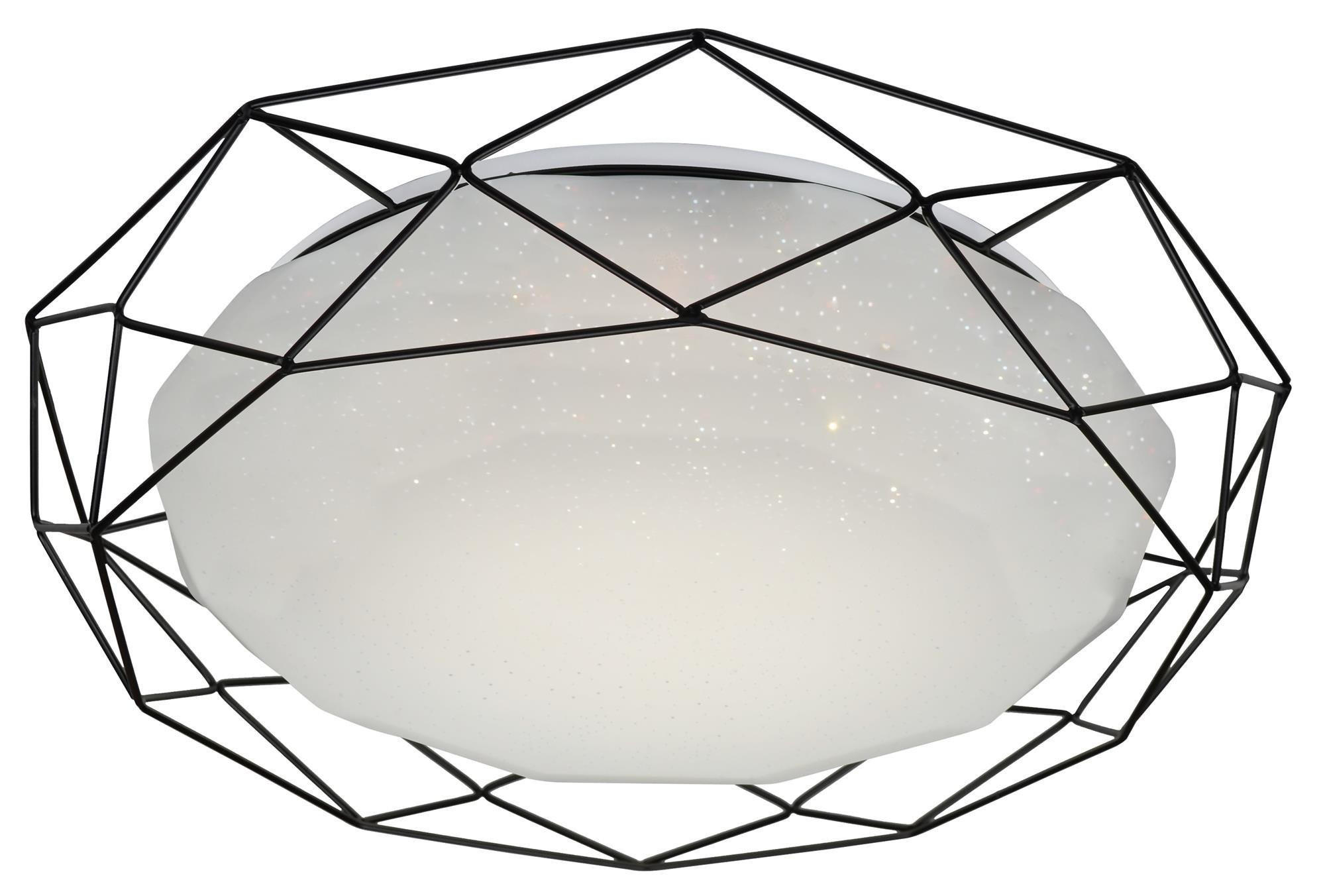 LED-DECKENLEUCHTE 43/43/8.3 cm   - Schwarz, Basics, Metall (43/43/8.3cm)