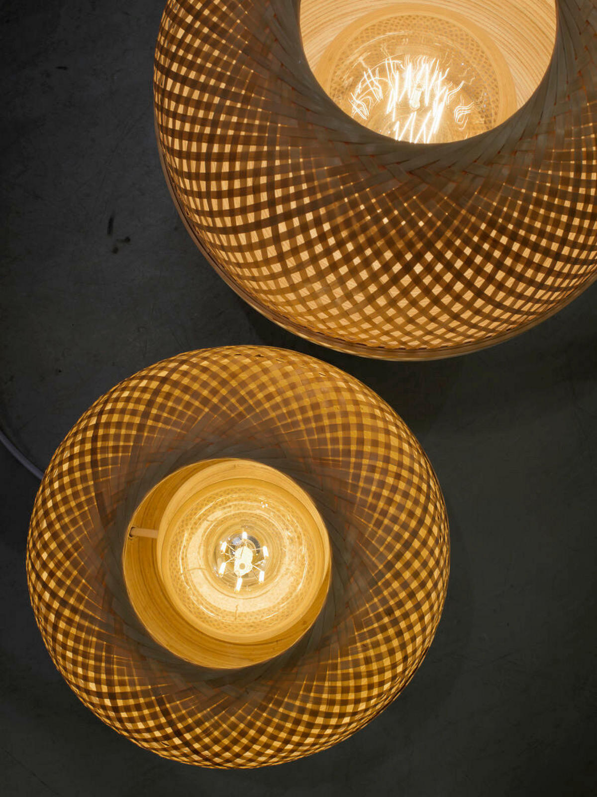 STOLNÍ LAMPA, nástěnný stmívač, 30/33 cm  - bílá/přírodní barvy, Trend (30/33cm) - Good & Mojo