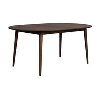 MATBORD mörkbrun oval  utdragbar, finns i olika storlekar, finns i olika trädekorer  - mörkbrun, Design, trä (170/105/74cm) - Rowico