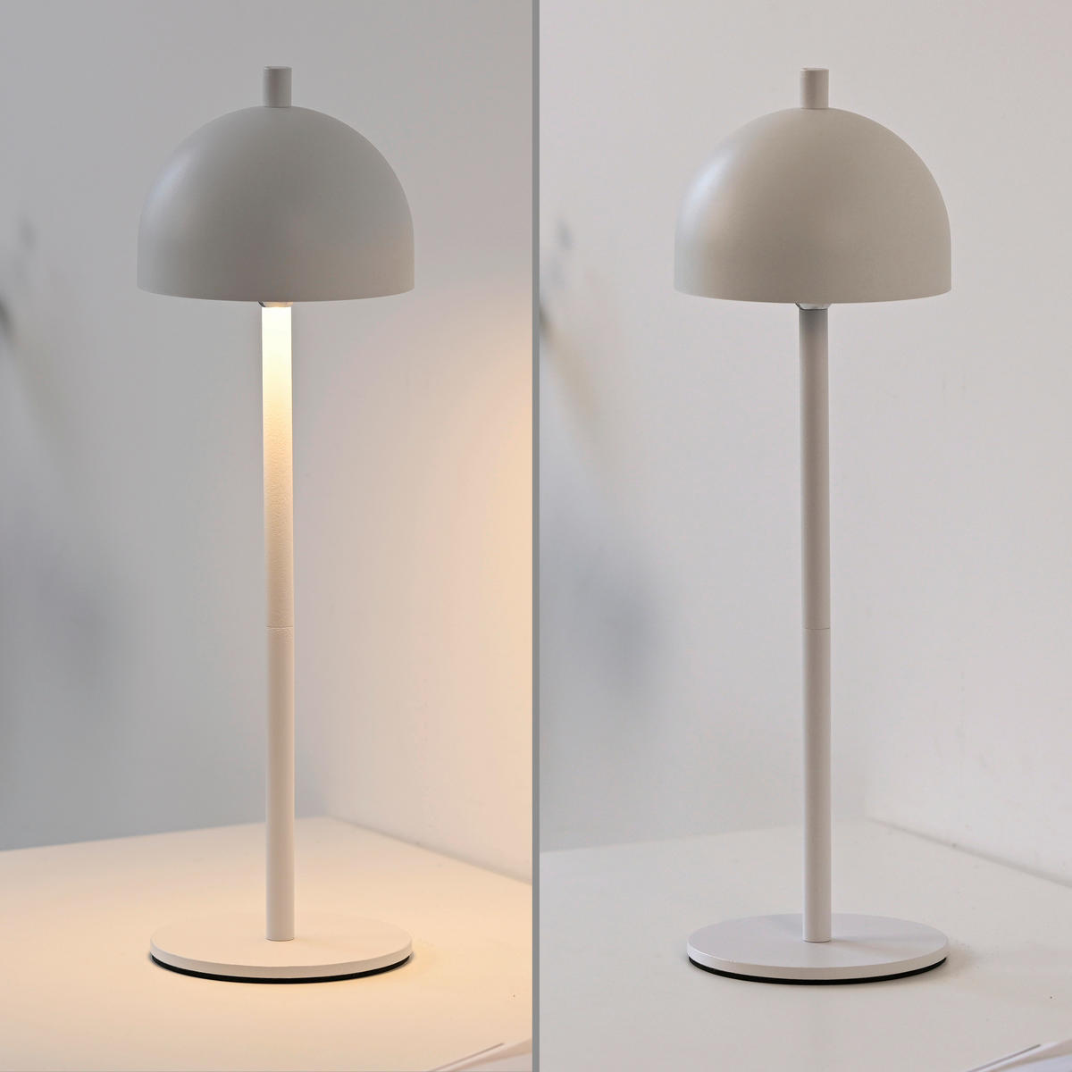 AKKU-TISCHLEUCHTE SW BELLIS 11/11/36 cm  - Weiß, Design, Kunststoff/Metall (11/11/36cm) - Schöner Wohnen