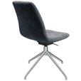 STUHL  in Aluminium Bouclé Metall, Textil  - Dunkelgrau/Alufarben, Design, Textil/Metall (46/81,5-84,5/55cm) - Johann Jakob