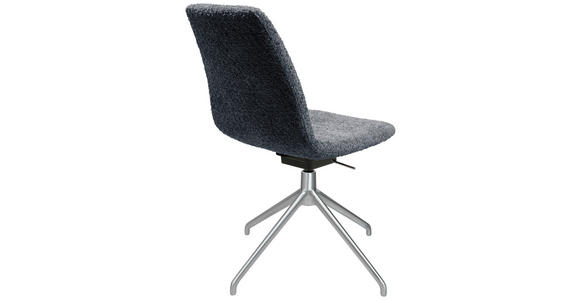 STUHL in Aluminium Bouclé Metall, Textil - Dunkelgrau/Alufarben, Design, Textil/Metall (46/81,5-84,5/55cm) - Johann Jakob