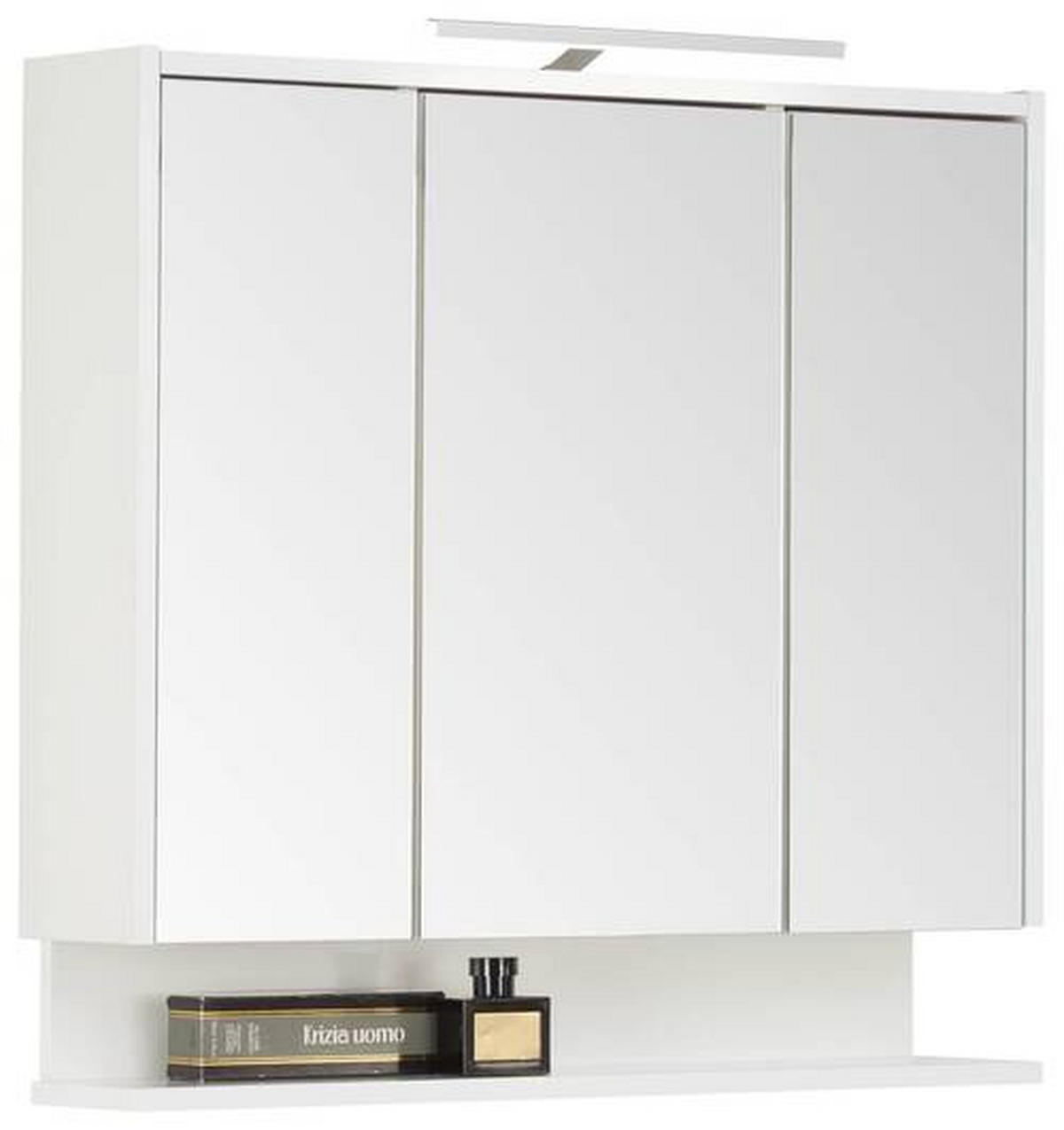 SPIEGELSCHRANK 74,5/71,4/16 cm  - Weiß, Basics, Glas/Holzwerkstoff (74,5/71,4/16cm) - Stylife