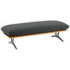 HOCKERBANK in Holz, Textil Graubraun  - Graubraun/Schwarz, Design, Holz/Textil (150/43/60cm) - Dieter Knoll