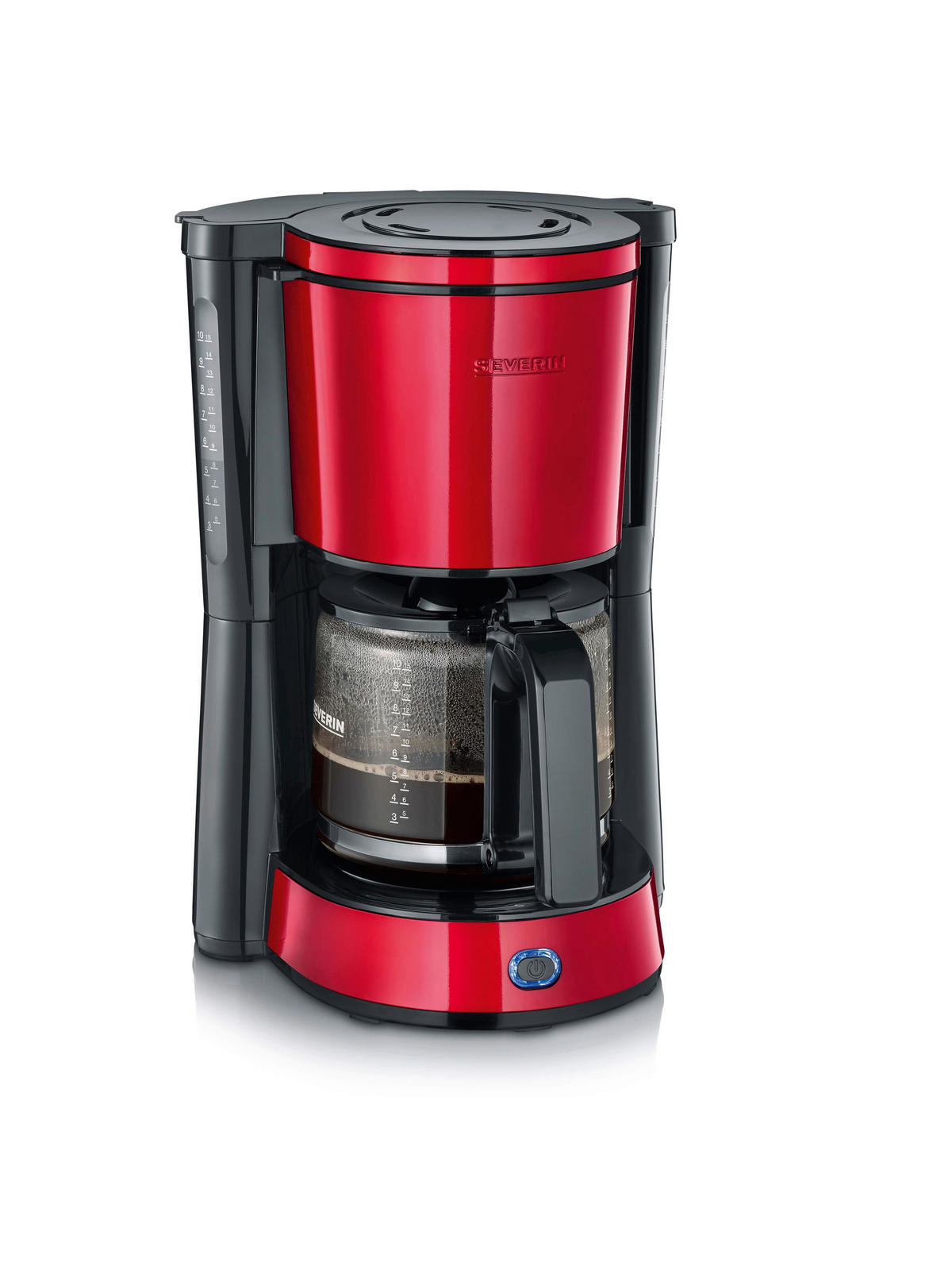 KAFFEEMASCHINE SEVERIN KA 4817  - Rot/Schwarz, Glas/Kunststoff (29/23/34cm) - Severin