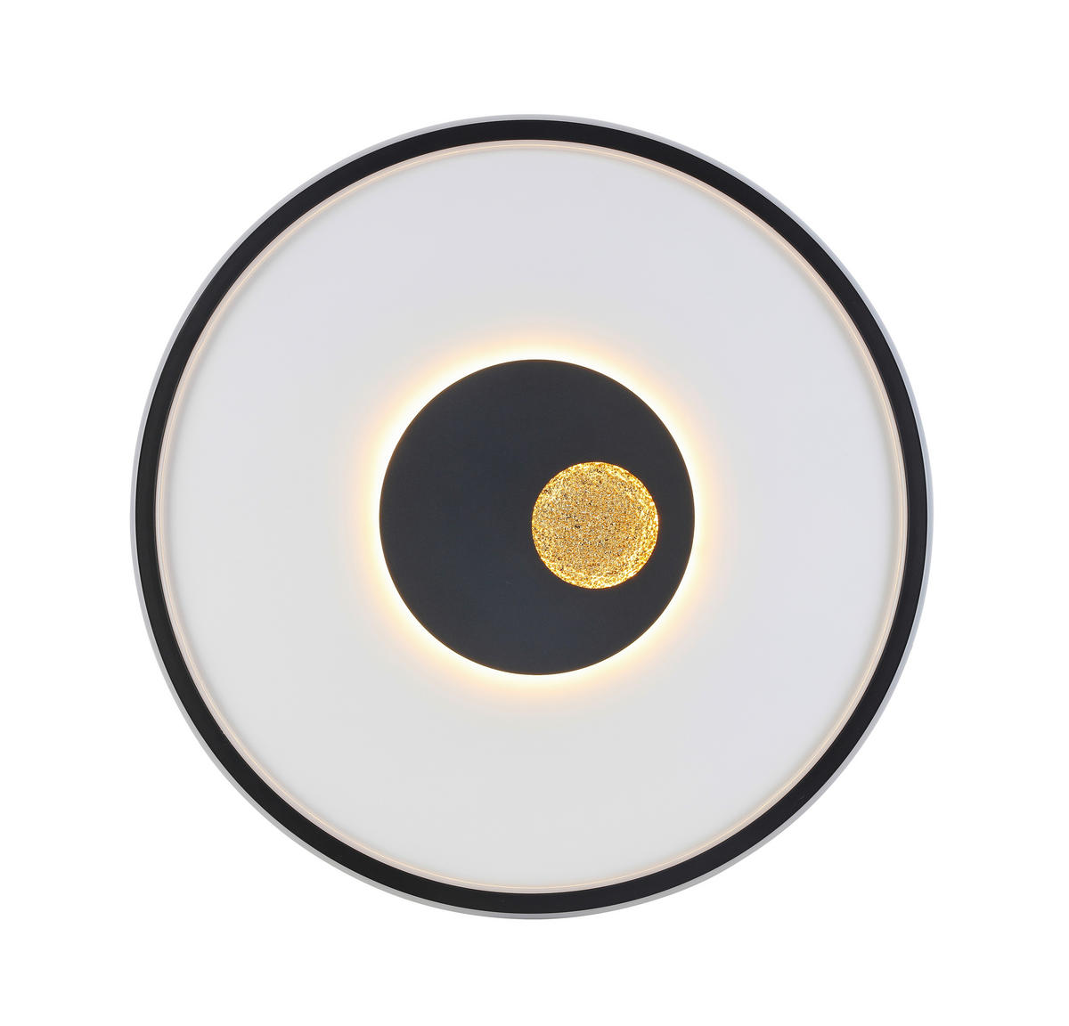 PLAFONIERĂ CU LED - alb/auriu, Design, plastic/metal (60cm) - Dieter Knoll