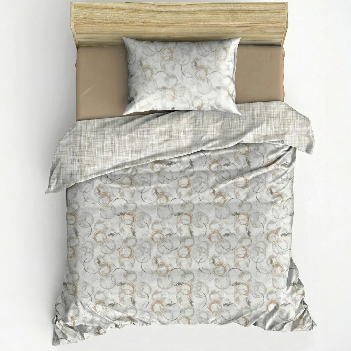 BETTWÄSCHE 155/220 cm  - Beige, Basics, Textil (155/220cm)