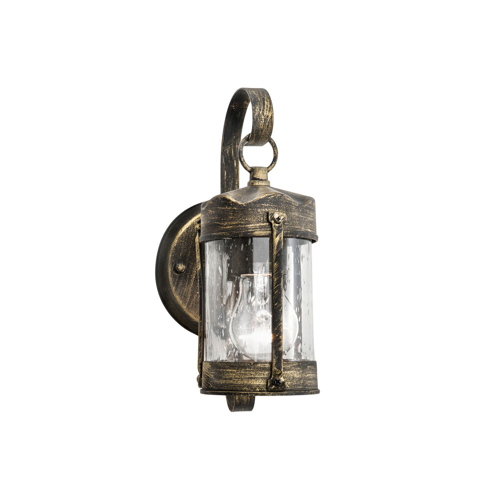 AUßENWANDLEUCHTE Taverna   - Schwarz, LIFESTYLE, Glas/Metall (12,5/26/17cm)