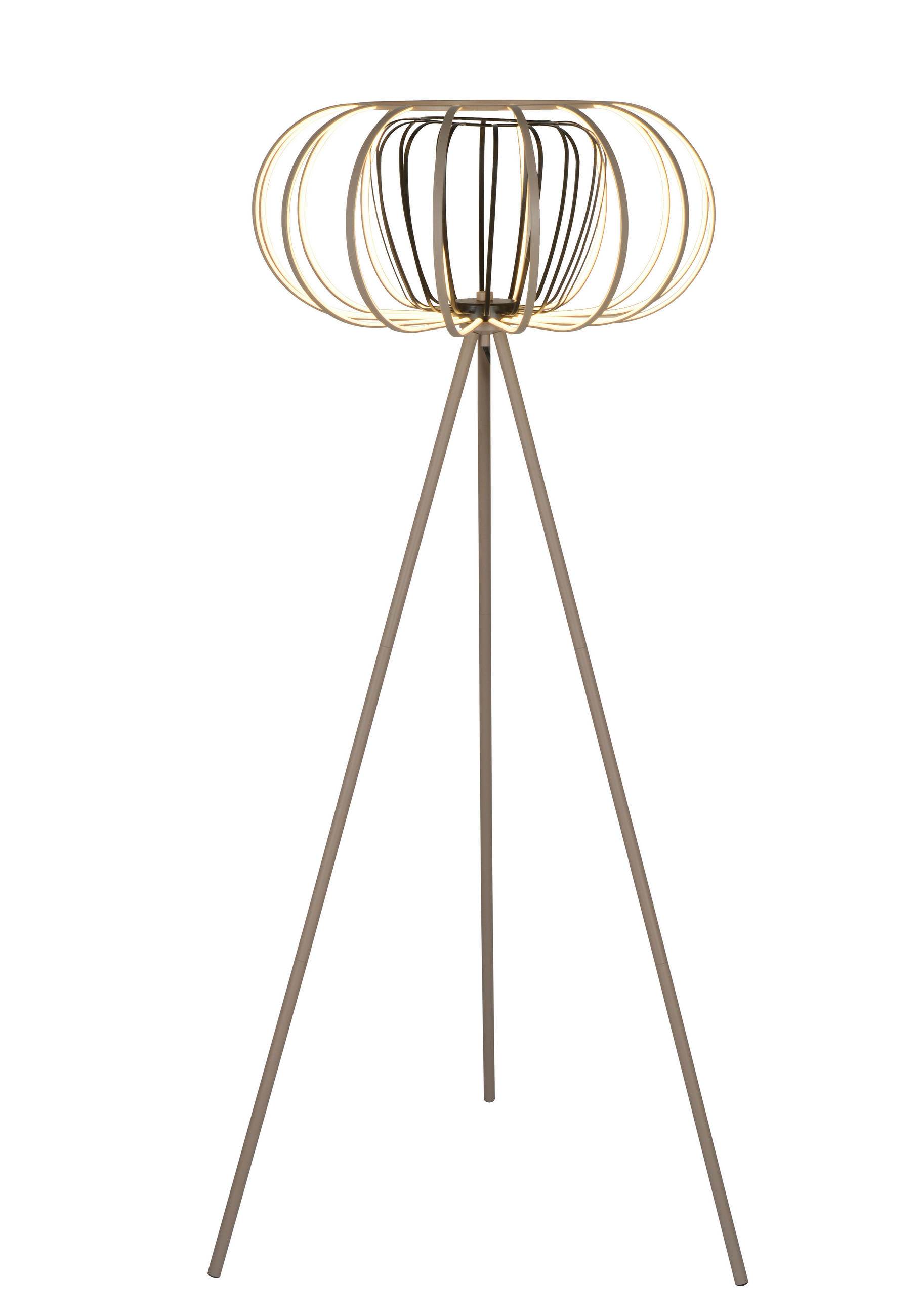 LED-STEHLEUCHTE 140/44/168 cm    - Sandfarben/Schwarz, Basics, Metall (140/44/168cm)