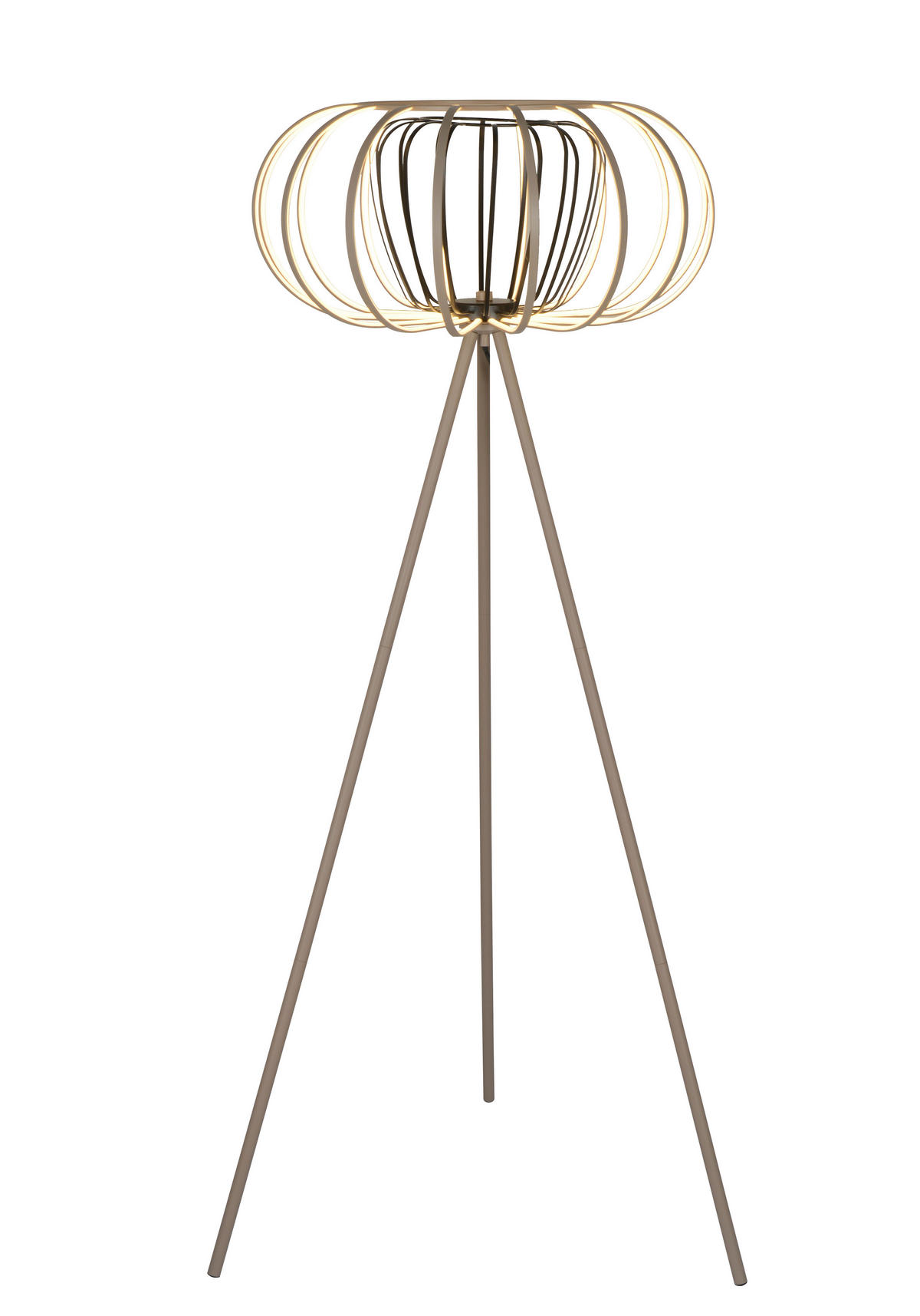 LED-STEHLEUCHTE 140/44/168 cm    - Sandfarben/Schwarz, Basics, Metall (140/44/168cm)
