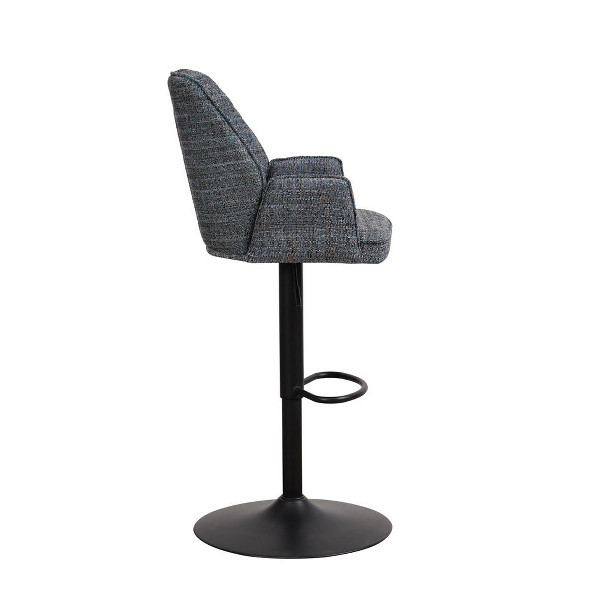 BARHOCKER-SET in Blau  - Blau/Schwarz, Design, Textil/Metall (54/100/58cm) - MID.YOU