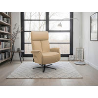 RELAXSESSEL TV TRIPLE SEVEN XTRA LARGE L3 Echtleder Kopfteilverstellung, Fußteilverstellung, Rücken echt    - Schwarz/Cappuccino, Basics, Leder/Metall (86/115/86cm) - Sit & More