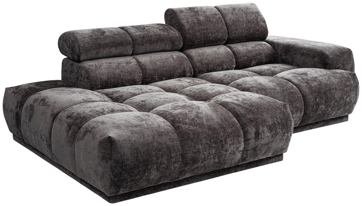 ECKSOFA in Flachgewebe Anthrazit  150/239 cm  - Anthrazit, MODERN, Textil (150/239cm) - MID.YOU