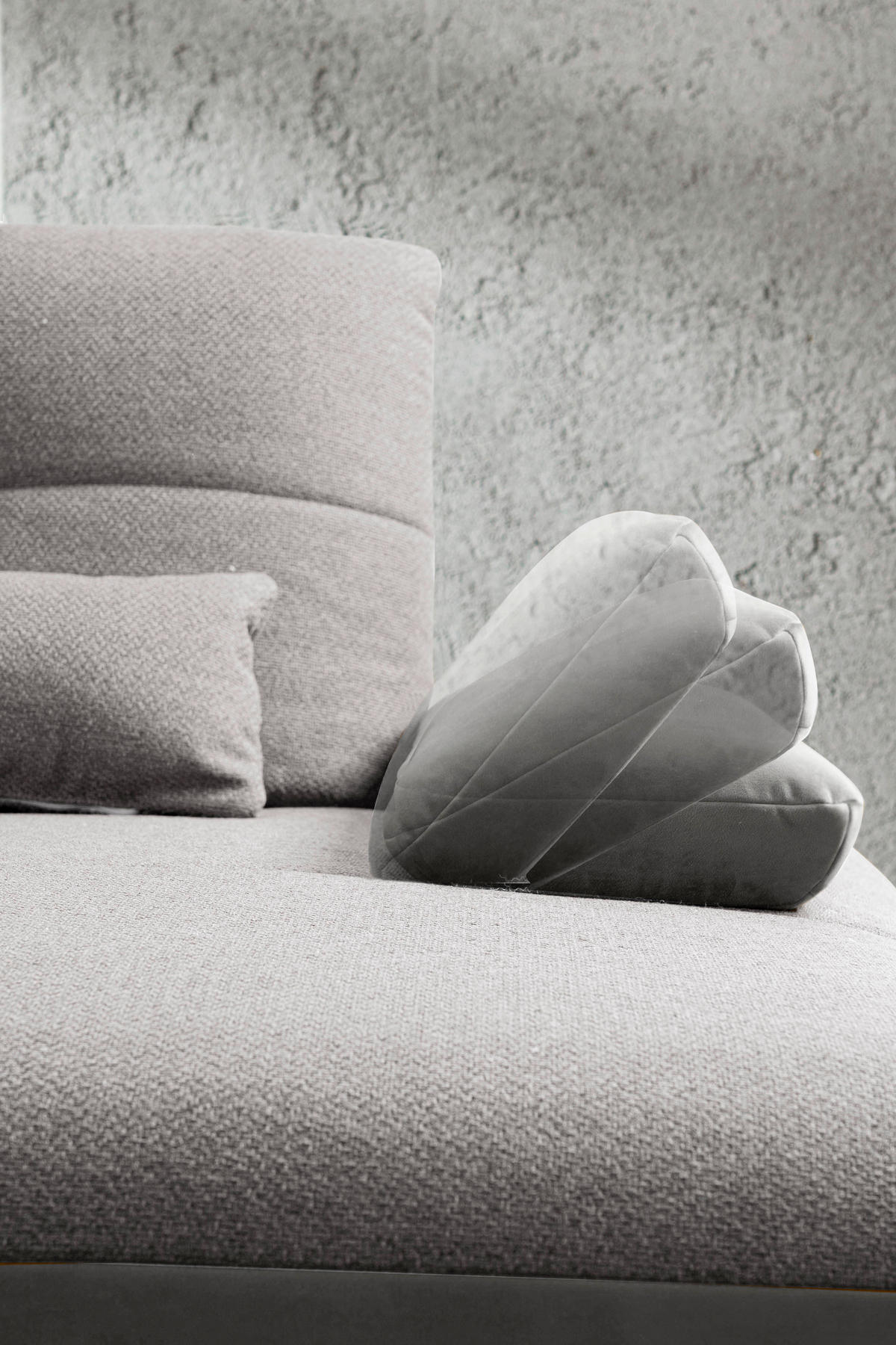 WOHNLANDSCHAFT Silberfarben, Hellgrau Flachgewebe  - Silberfarben/Hellgrau, MODERN, Textil/Metall (301/191cm) - Livetastic