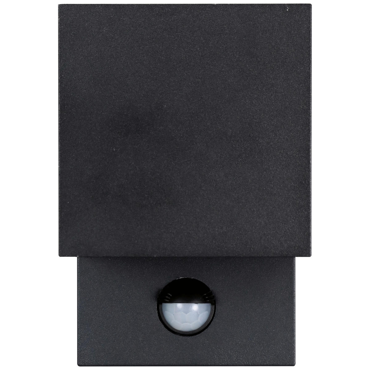 LED-AUSSENLEUCHTE QUBE Sensor 10/10,2/15,1 cm  - Schwarz, Design, Metall (10/10,2/15,1cm)