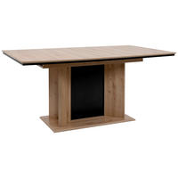 ESSTISCH Schwarz, Eiche Artisan rechteckig  ausziehbar  - Schwarz/Eiche Artisan, MODERN, Holzwerkstoff (160-200/90/76cm) - MID.YOU