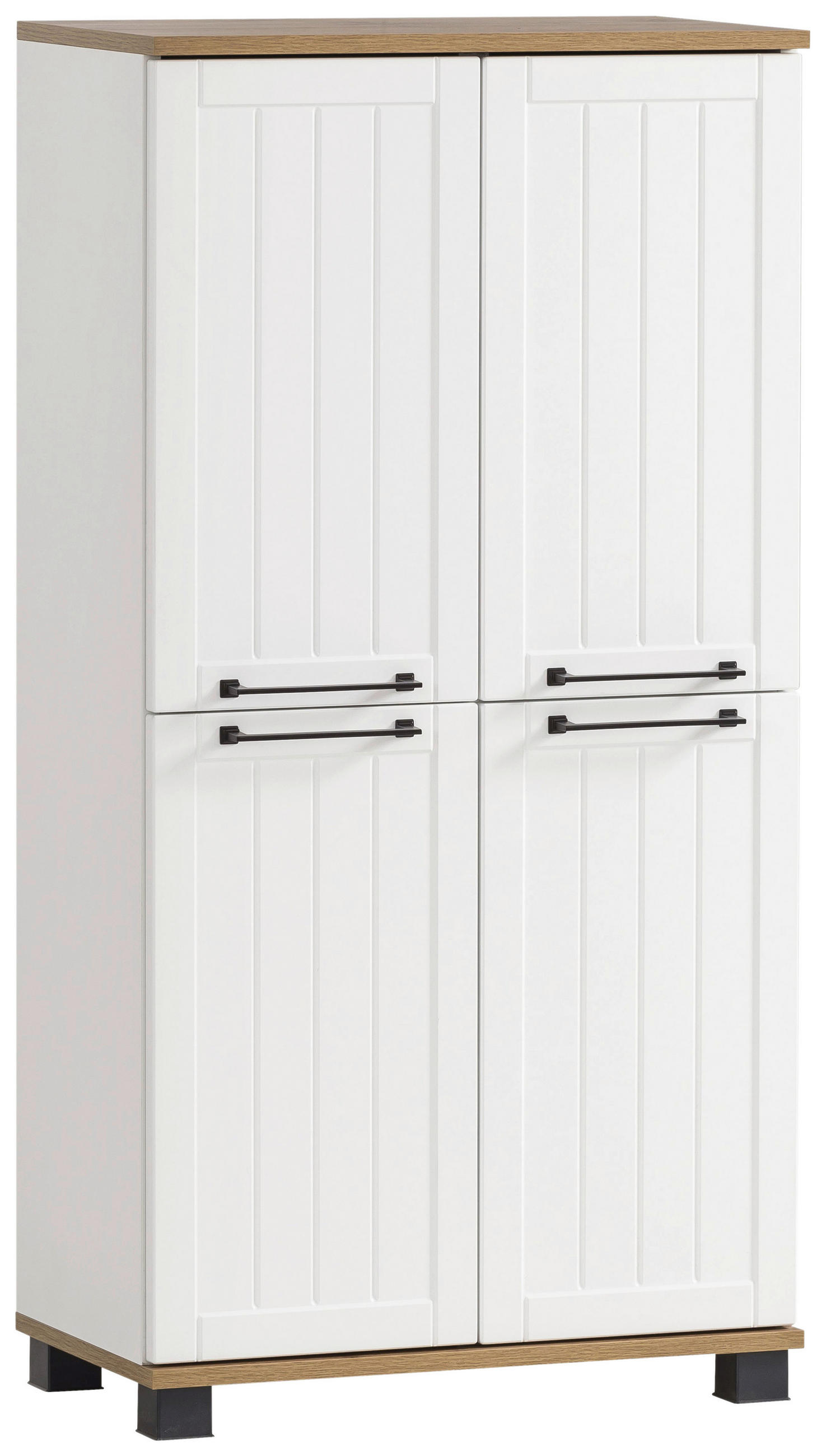HIGHBOARD Jelda, 59,8/116,9/32,6 cm,  - Eichefarben/Schwarz, MODERN, Holzwerkstoff/Kunststoff (59,8/116,9/32,6cm) - Stylife