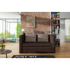 SCHLAFSOFA in Samt Braun, Beige  - Beige/Schwarz, Design, Kunststoff/Textil (132/62/70cm) - MID.YOU