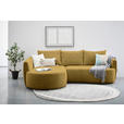 ECKSOFA Senfgelb Chenille  - Senfgelb/Schwarz, MODERN, Kunststoff/Textil (179/287cm) - Carryhome