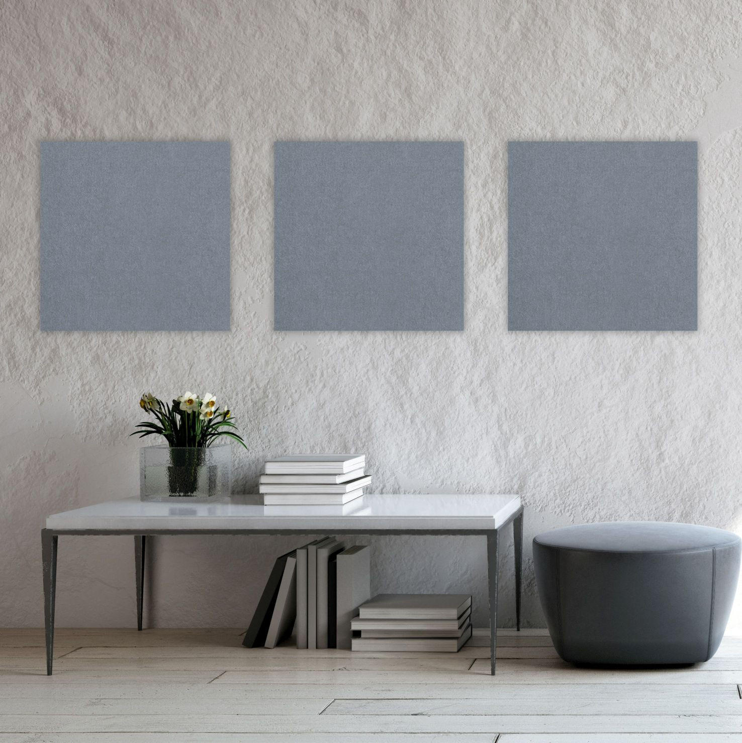 AKUSTIKPANEEL Modular Wall System rPet 52/52/0,6 cm  - Grau, MODERN, Kunststoff/Textil (52/52/0,6cm) - Jangal
