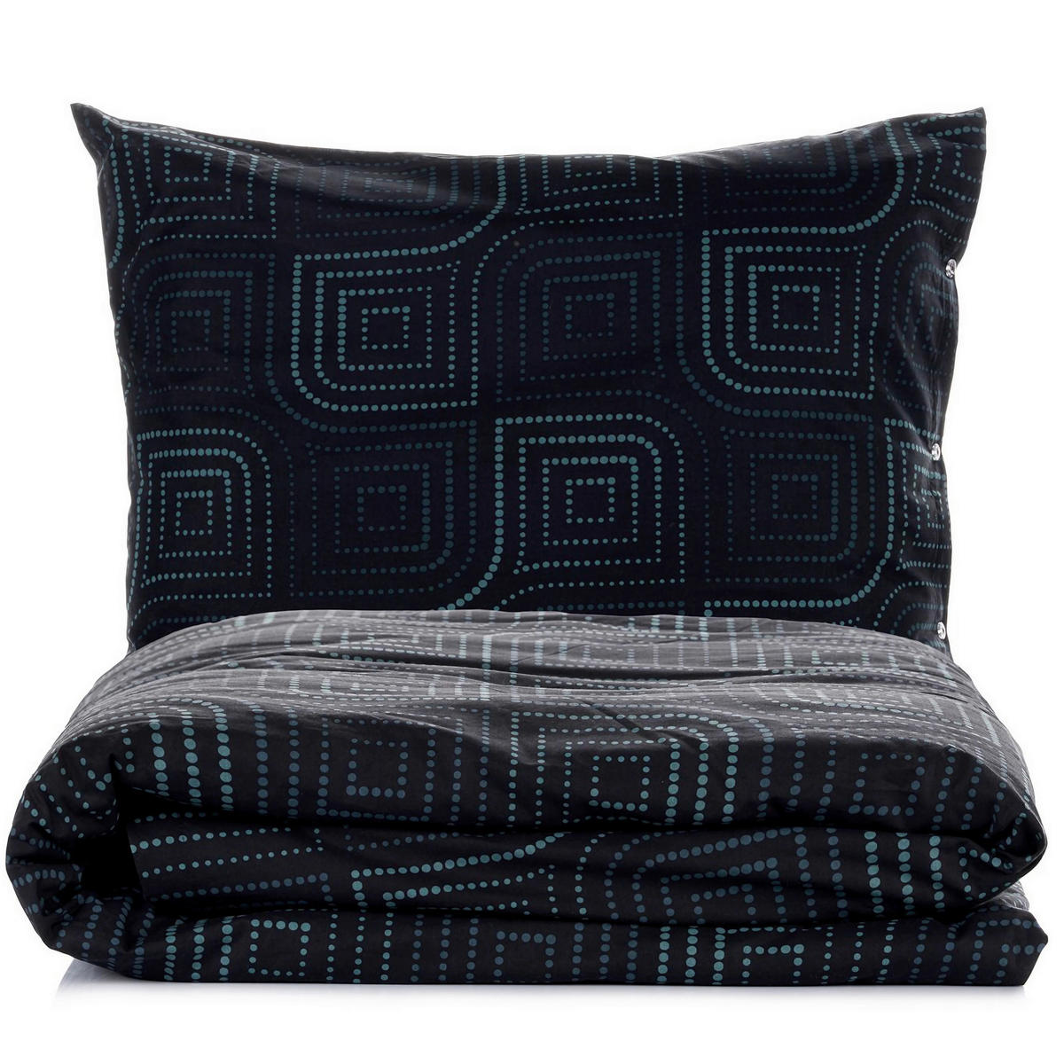 BETTWÄSCHE 155/220 cm  - Multicolor/Petrol, Basics, Textil (155/220cm)