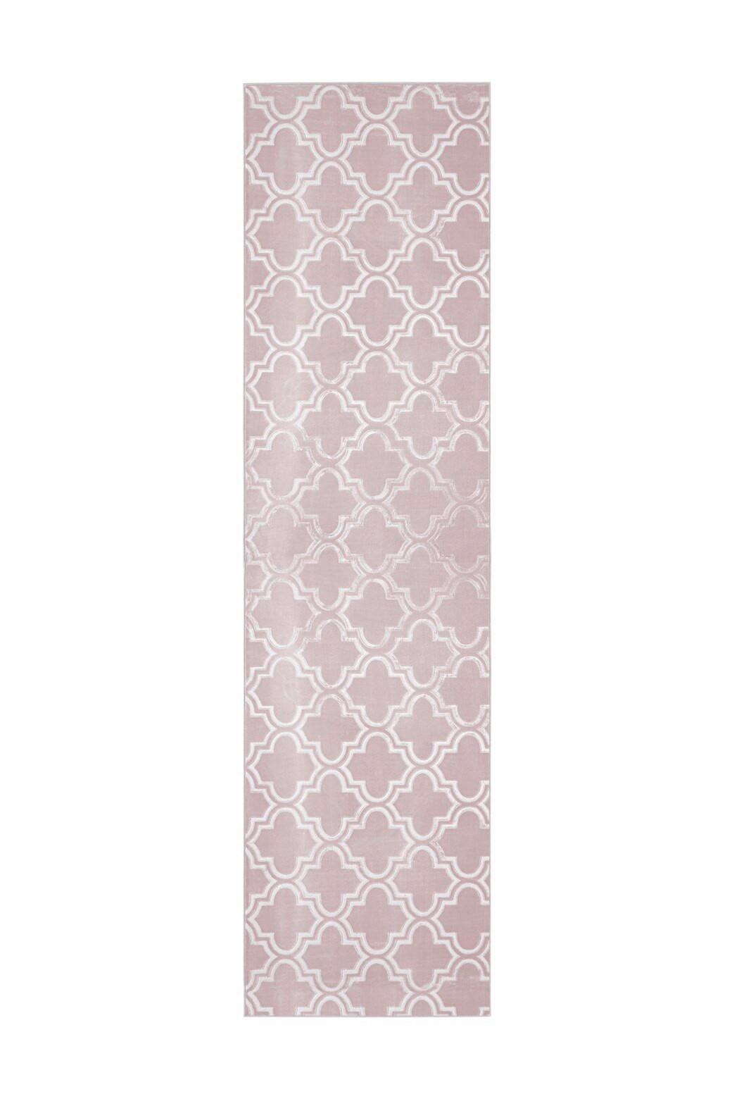 LÄUFER 80/150 cm Monroe 100 Rosa  - Rosa, KONVENTIONELL, Kunststoff/Textil (80/150cm) - Kayoom