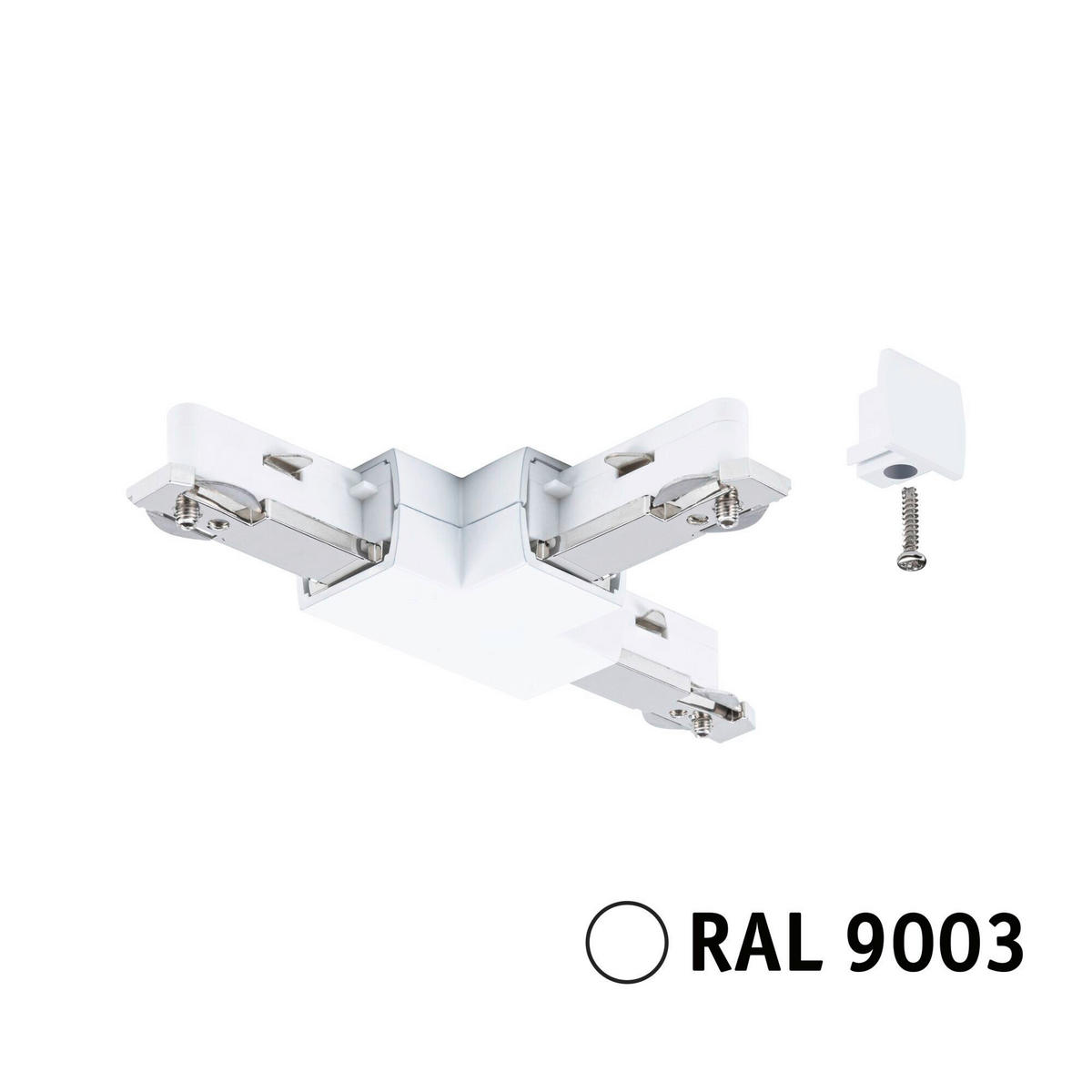 SCHIENENSYSTEM-VERBINDER URail T-Verbinder 10,4/1,8/6,2 cm   - Perlmutt/Weiß, Basics, Metall (10,4/1,8/6,2cm) - Paulmann