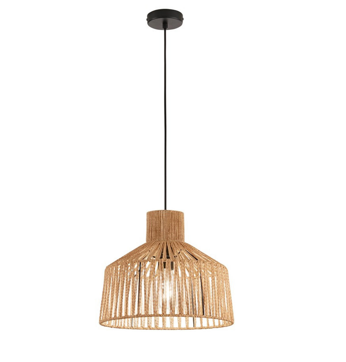 HÄNGELEUCHTE Luce Ambiente e Design 35/12/183,50 cm   - Schwarz, Natur, Papier/Metall (35/12/183,50cm)