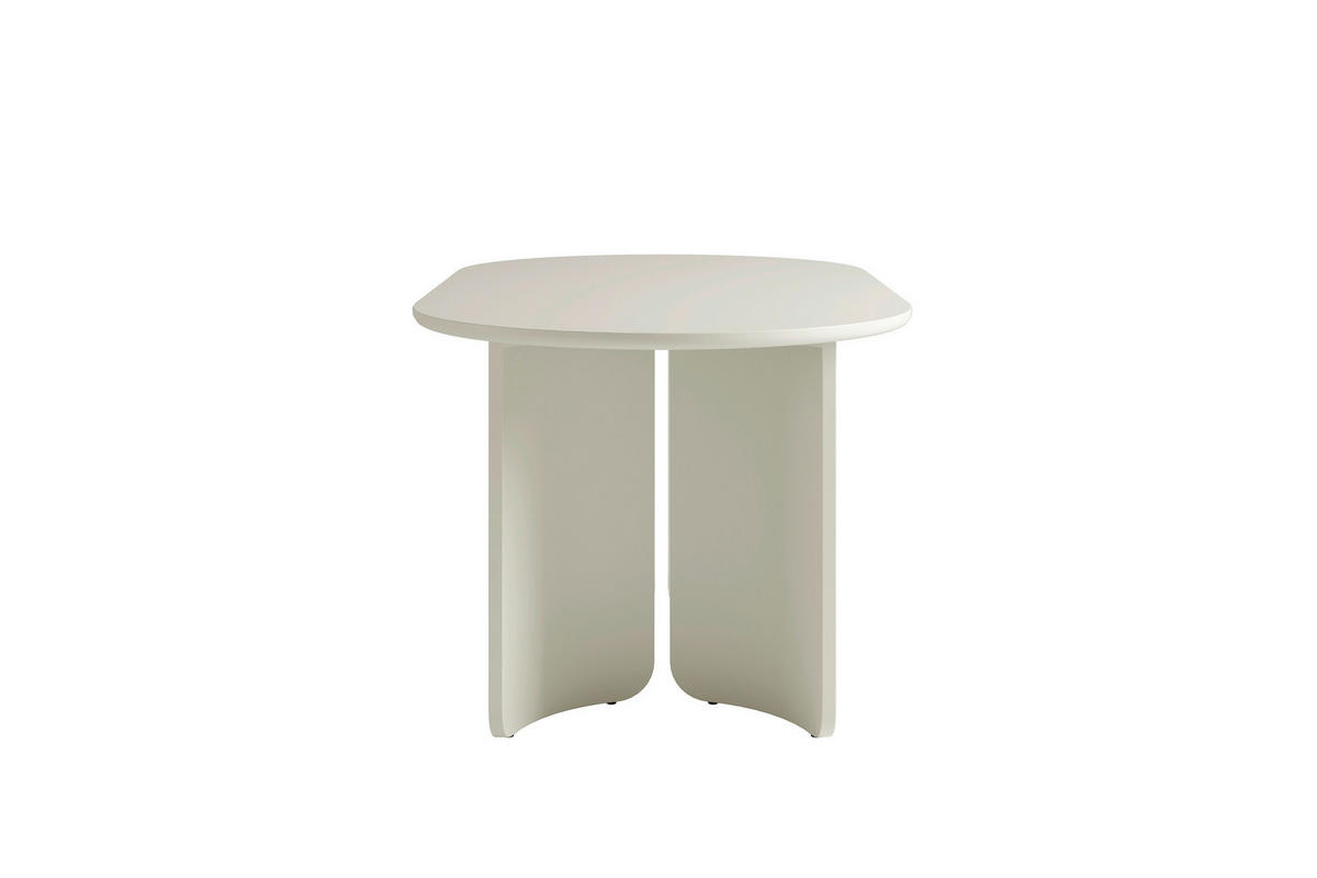 ESSTISCH 160/90/76 cm Nachbildung  Holzwerkstoff oval Seidengrau  - Seidengrau, MODERN, Holzwerkstoff (160/90/76cm) - Schöner Wohnen