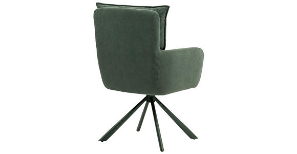 ARMLEHNSTUHL in Feincord - Grün, Design, Textil/Metall (61/95/67cm) - Novel