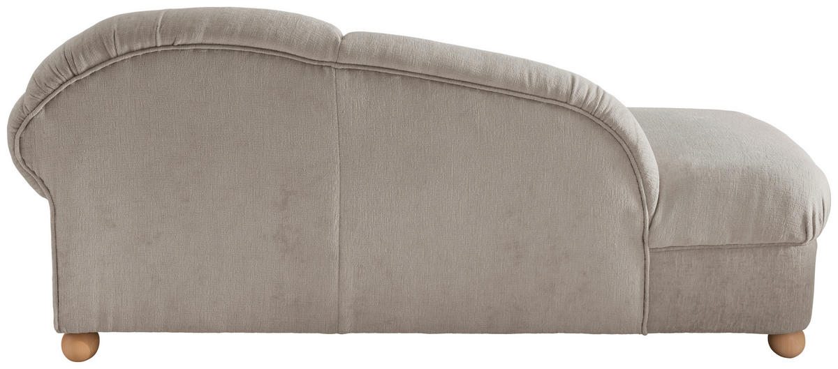 OTTOMANE in Mikrofaser Taupe  - Taupe/Wildeiche, Konventionell, Holz/Textil (190/84/86cm) - Livetastic