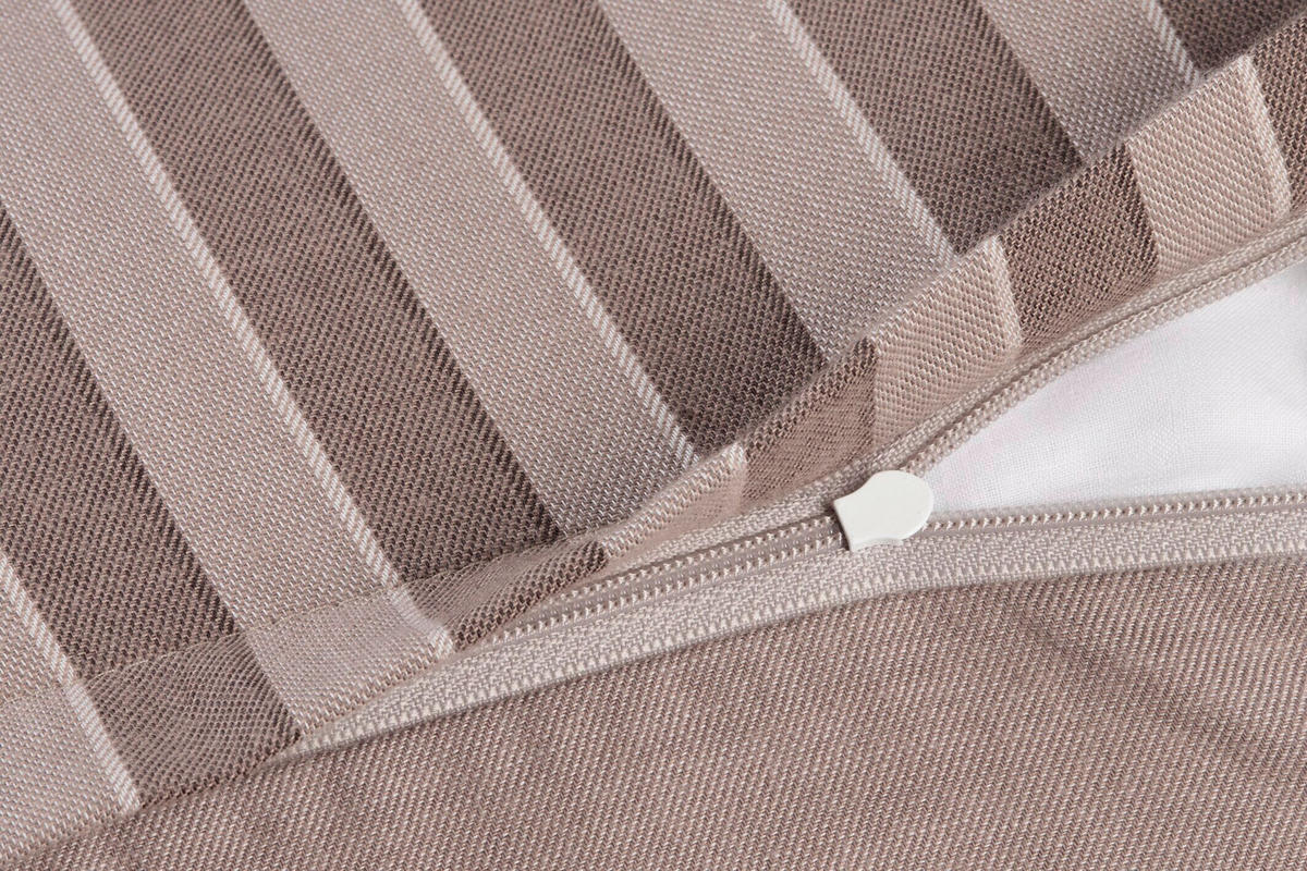 WENDEBETTWÄSCHE Soft Lines Flanell 155/220 cm  - Braun, Basics, Textil (155/220cm) - Joop!