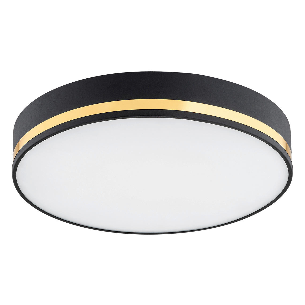 DECKENLEUCHTE Argon Amore 8/25/25 cm   - Goldfarben/Schwarz, Basics, Glas/Metall (8/25/25cm)