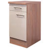 KÜCHENUNTERSCHRANK 40/86/60 cm  in Kaschmir, Sonoma Eiche  - Kaschmir/Edelstahlfarben, MODERN, Holzwerkstoff/Metall (40/86/60cm) - FlexWell