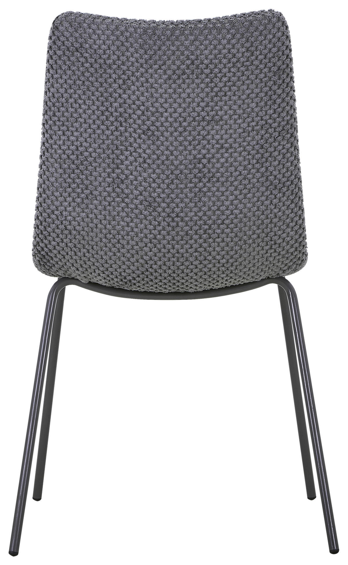 STUHL Webstoff Dunkelgrau  - Dunkelgrau/Grau, Design, Textil/Metall (45/86,5/57cm) - home24